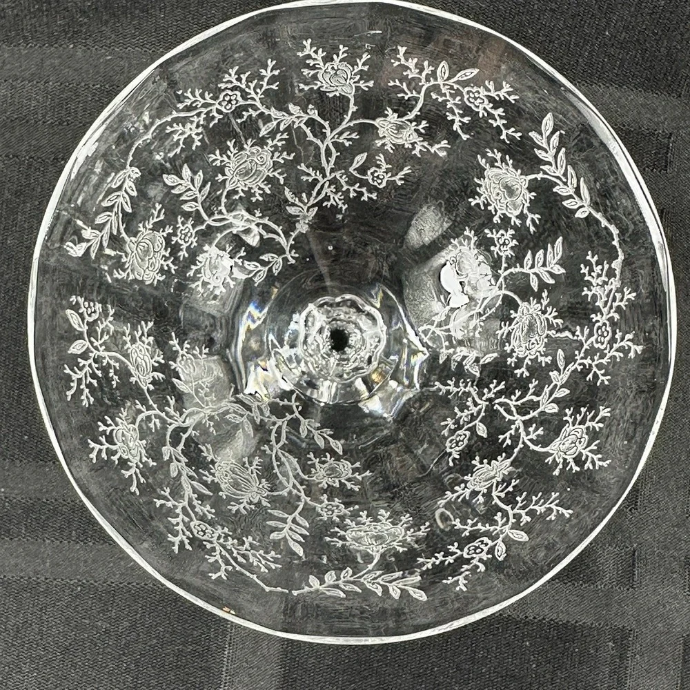 4 Fostoria Crystal Chintz 4 3/8